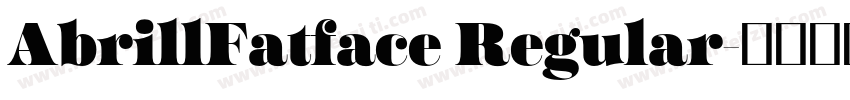 AbrillFatface Regular字体转换